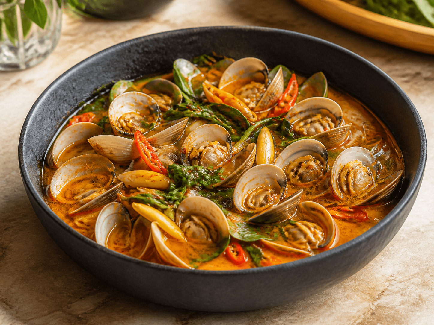 Nghêu sốt Thái nóng hổi